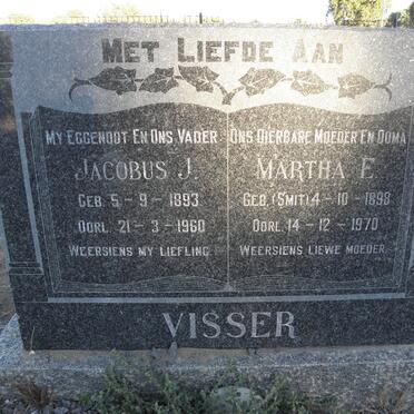 VISSER Jacobus J. 1893-1960 &amp; Martha E. SMIT 1898-1970