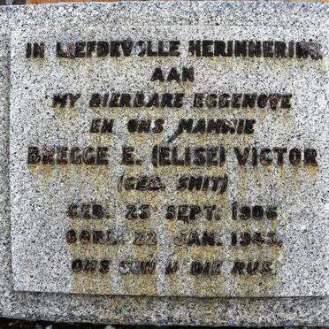 VICTOR Bregge E. nee SMITH 1906-1943