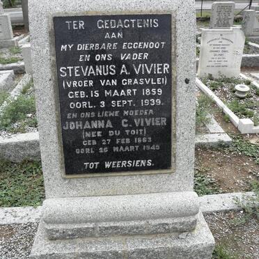 VIVIER Stevanus A. 1859-1939 &amp; Johanna DU TOIT 1863-1945
