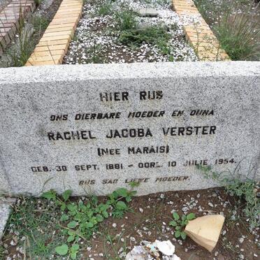 VERSTER Rachel Jacoba nee MARAIS 1881-1954