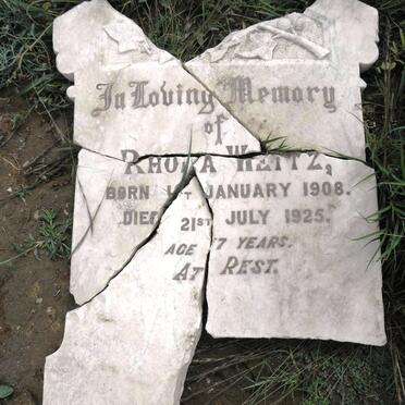 WEITZ Rhoda 1908-1925