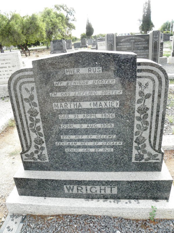 WRIGHT Martha 1906-1955