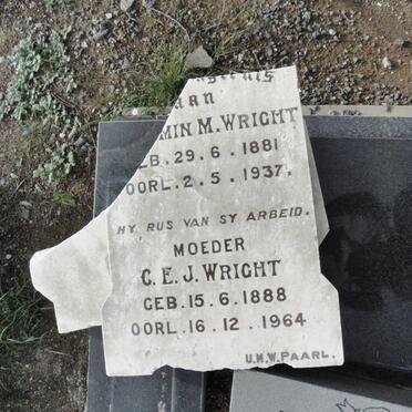 WRIGHT Benjamin M. 1881-1937 &amp; C.E.J. 1888-1964