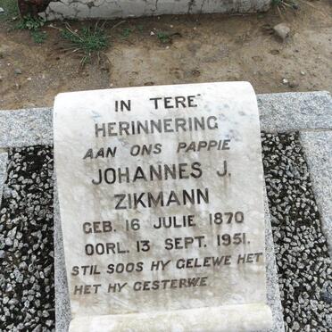 ZIKMANN Johannes J. 1870-1951