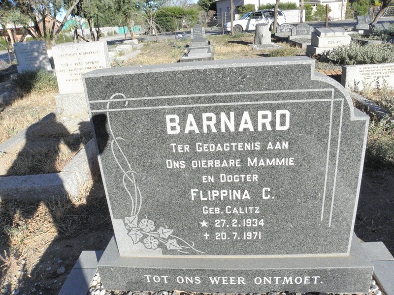 BARNARD Flippina C. nee CALITZ 1934-1971