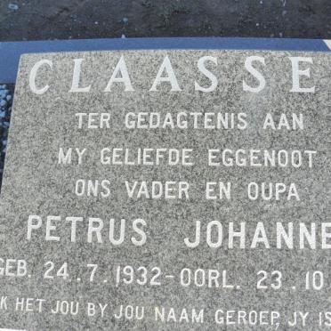 CLAASSEN Petrus Johannes 1932-1994