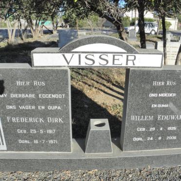 VISSER Frederick Dirk 1917-1971 &amp; Willem Eduward 1925-2006