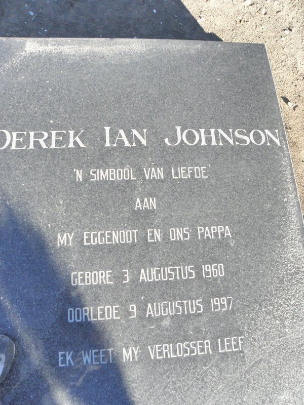JOHNSON Derek Ian 1960-1997
