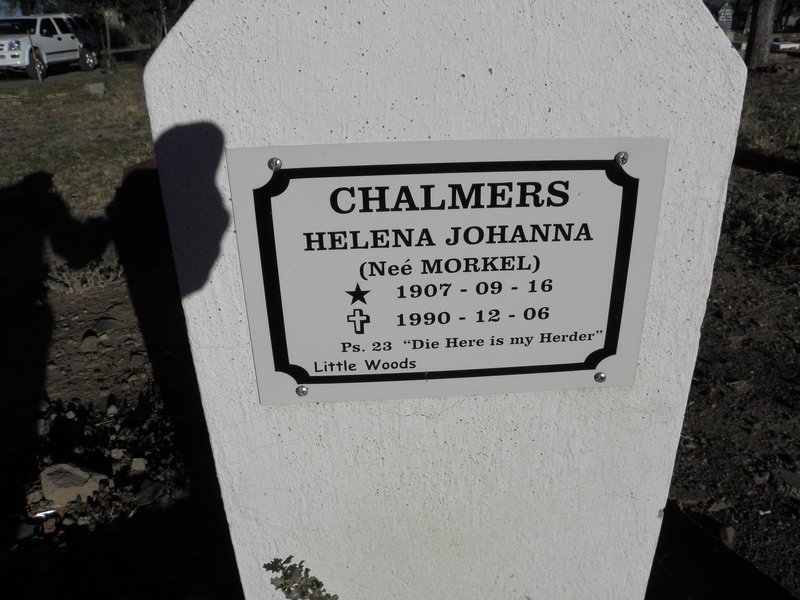 CHALMERS Helena Johanna nee MORKEL 1907-1990