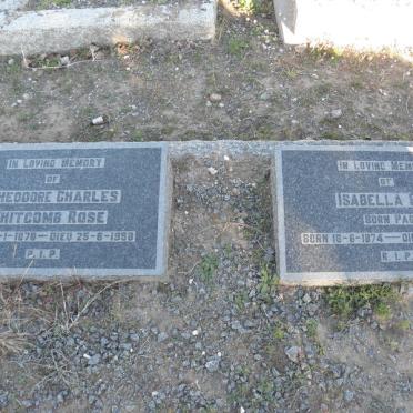 ROSE Theodore Charles Whitcomb 1878-1958 &amp; Isabella PAGE 1874-1958