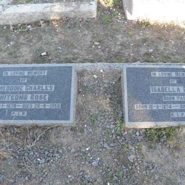 ROSE Theodore Charles Whitcomb 1878-1958 &amp; Isabella PAGE 1874-1958