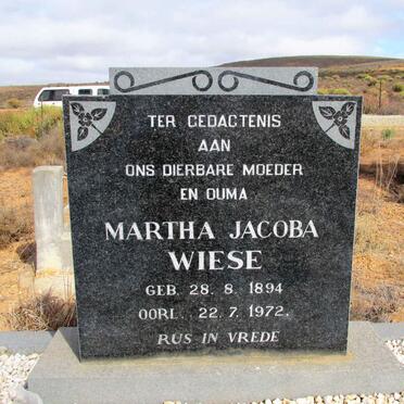WIESE Martha Jacoba 1894-1972