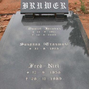 BRUWER Daniel Jacobus 1917-2000 &amp; Susanna ERASMUS 1923- :: BRUWER Fred-Niël 1956-1989