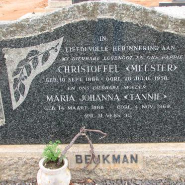 BEUKMAN Christoffel 1888-1958 &amp; Maria Johanna 1888-1969