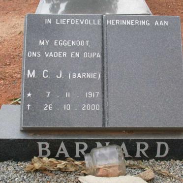 BARNARD M.C.J. 1917-2000