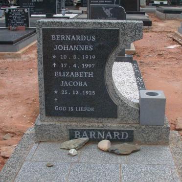 BARNARD Bernardus Johannes 1919-1997 &amp; Elizabeth Jacoba 1925-