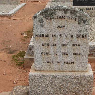 BERG Maria M.S., v.d. 1874-1950
