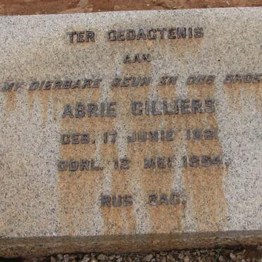 CILLIERS Abrie 1921-1954