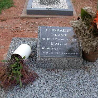 CONRADIE Frans 1927-2004 &amp; Magda 1933-