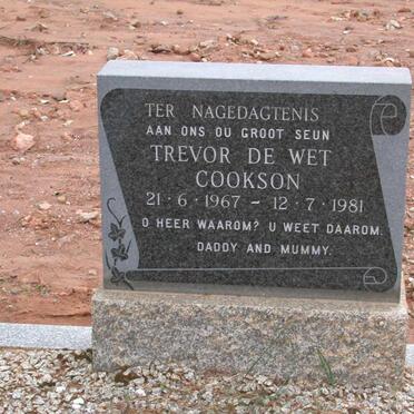 COOKSON Trevor De Wet 1967-1981
