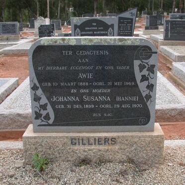 CILLIERS Awie 1888-1969 &amp; Johanna Susanna 1899-1970