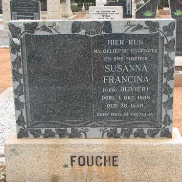 FOUCHE Susanna Francina nee OLIVIER -1958
