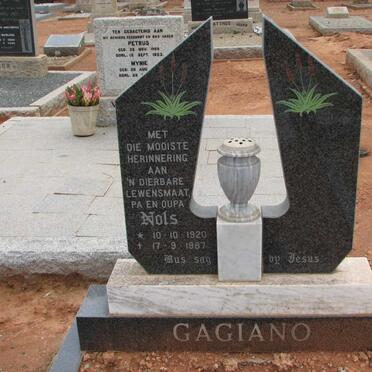 GAGIANO Nols 1920-1987