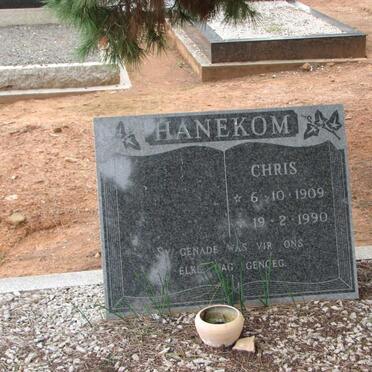 HANEKOM Chris 1909-1990