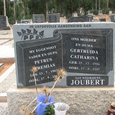JOUBERT Petrus Jeremias 1903-1963 &amp; Gertruida Catharina 1906-1997