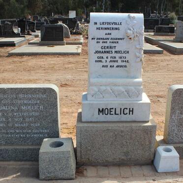 MOELICH Gerrit Johannes 1873-1942 :: V.D. WESTHUIZEN Magdalena nee MOELICH 1883-1948