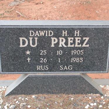 PREEZ Dawid H.H., du 1905-1985