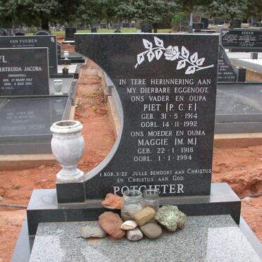 POTGIETER P.C.F. 1914-1992 &amp; M.M. 1918-1994