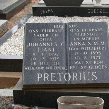 PRETORIUS Johannes C. 1892-1979 &amp; Anna S.M.M. POTGIETER 1895-1977