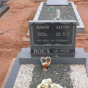 ROUX Judith Aletta nee CONRADIE 1919-2000