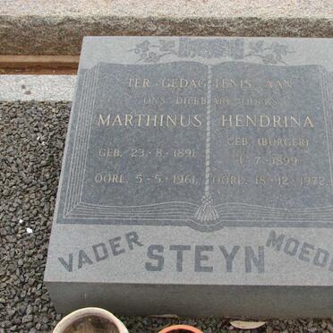 STEYN Marthinus 1891-1961 &amp; Hendrina BURGER 1899-1972