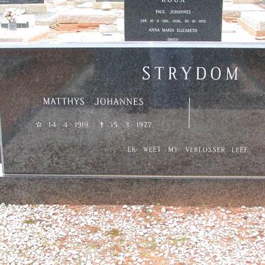 STRYDOM Matthys Johannes 1919-1977