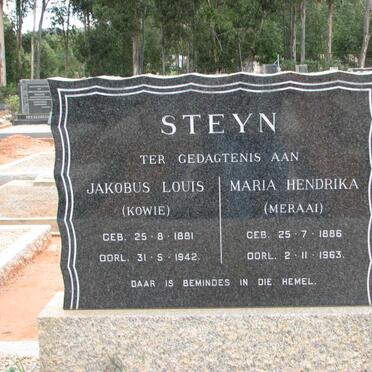 STEYN Jakobus Louis 1881-1942 &amp; Maria Hendrika 1886-1963