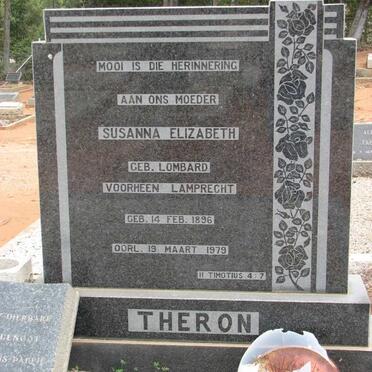THERON Susanna Elizabeth formerly LAMPRECHT nee LOMBARD 1896-1979