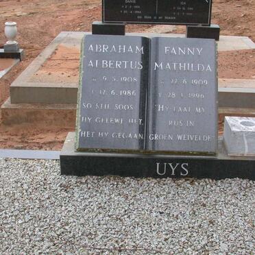 UYS Abraham Albertus 1908-1986 &amp; Fanny Mathilda 1909-1996