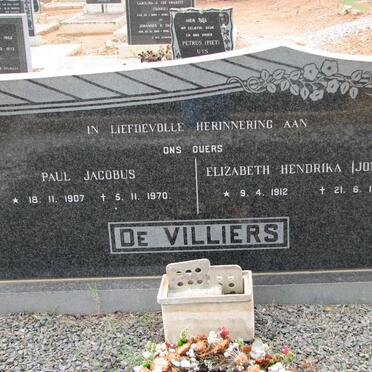 VILLIERS Paul Jacobus, de 1907-1970 &amp; Elizabeth Hendrika JONKER 1912-1970