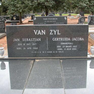 ZYL Jan Sebastian, van 1917-1988 &amp; Gertruida Jacoba SWANEPOEL 1912-2001