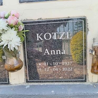 KOTZE Anna 1937-2022