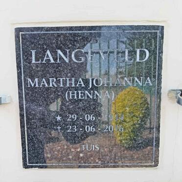 LANGEVELD Martha Johanna 19?4-2016