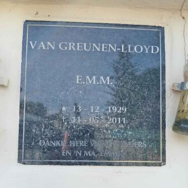 LLOYD E.M.M., van GREUNEN- 1929-2011