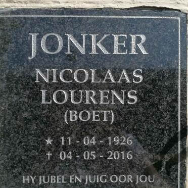 JONKER Nicolaas Lourens 1926-2016
