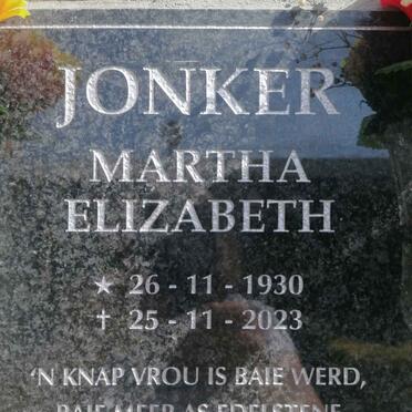 JONKER Martha Elizabeth 1930-2023