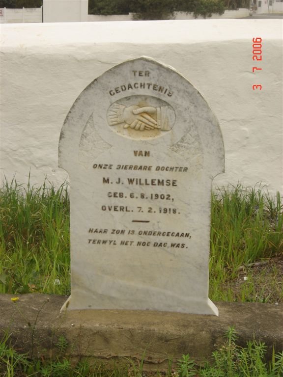WILLEMSE M.J. 1902-1918