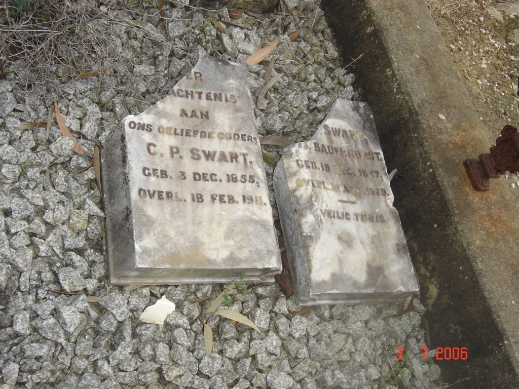 SWART C.P. 1855-1911 & BADENHORST 1897-1979