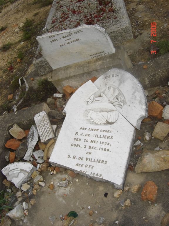 VILLIERS P.J., de 1839-1908 & S.H. UYS 1849-