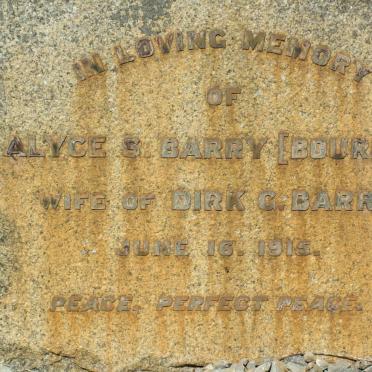 BARRY Alyce S. nee BOURKIE -1915